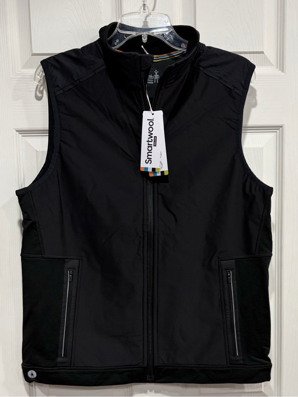 SmartWool Men's Medium Active Fleece Wind Vest Black Insulated NWT Wool Blend